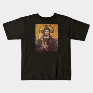 Holy Smoke! Jesus Mosaic Art Kids T-Shirt